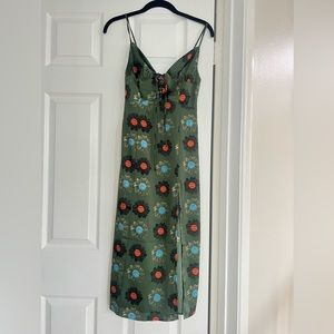 UO FLORAL MIDI DRESS